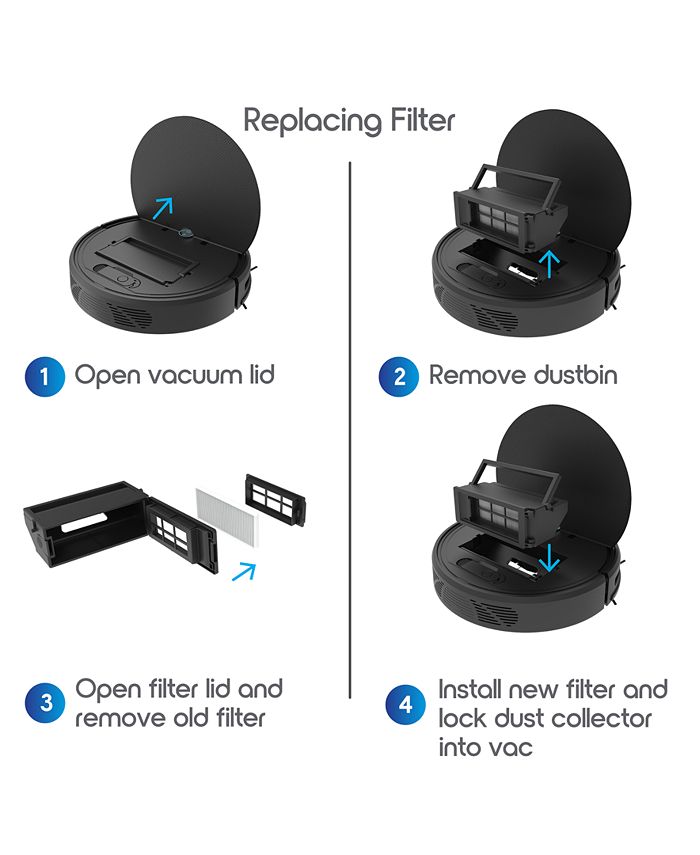 Tzumi ionvac SmartClean V2 RoboVac Brush and Filter Replacement Kit