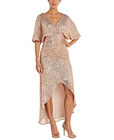 Sequin High-Low Gown