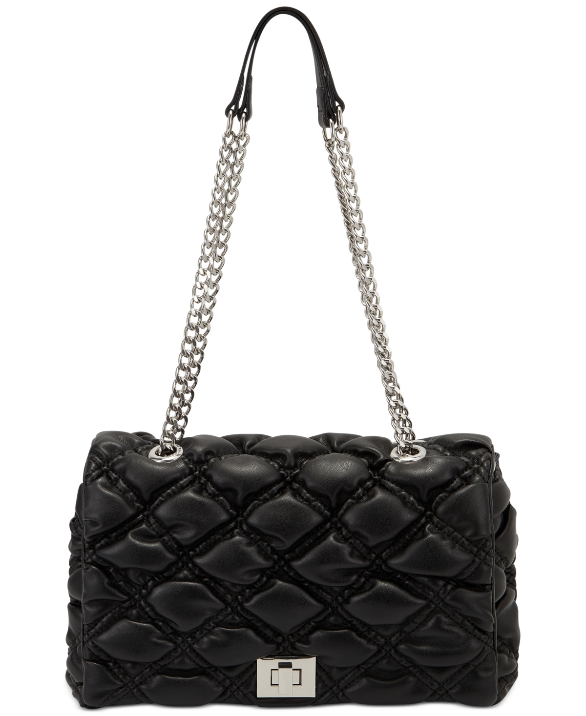 Inc International Concepts Soft Ajae Puffy Quilted Shoulder Bag, Created For Macy's In Black
