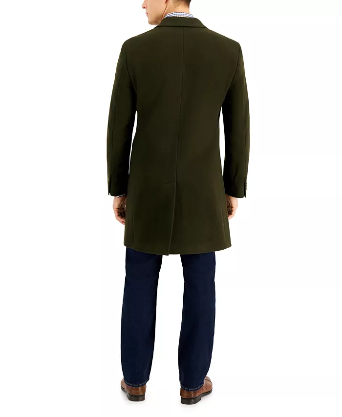 Men's Barge Classic Fit Wool/Cashmere Blend Solid Overcoat - thumbnail 2