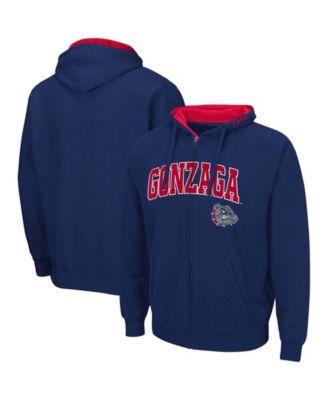 Men's Navy Gonzaga Bulldogs Arch Logo 3.0 Full-Zip Hoodie