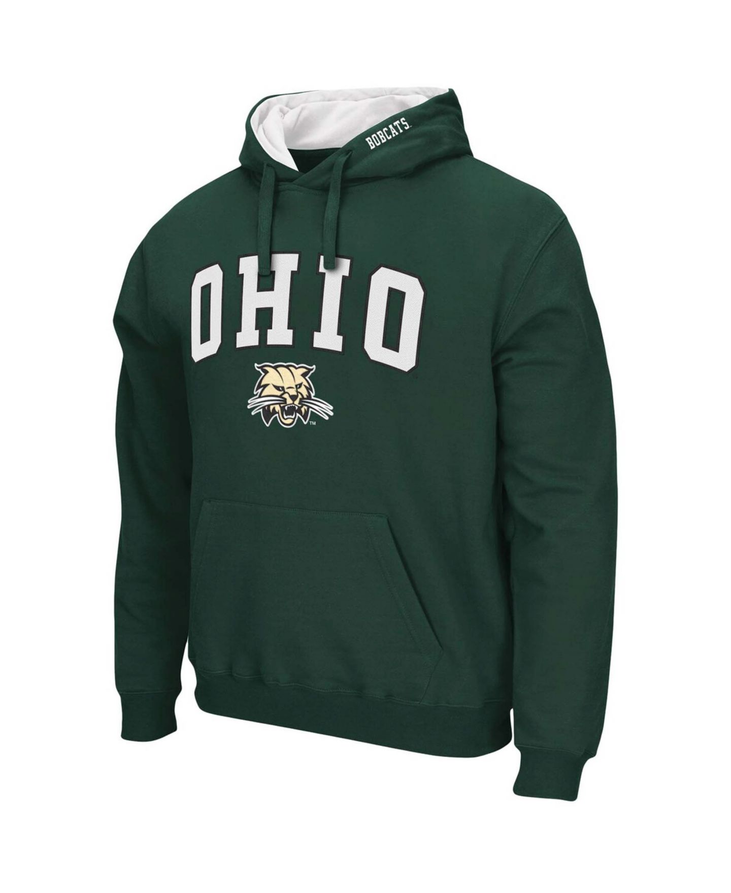 Мужское худи Colosseum Ohio Bobcats Arch and Logo Pullover, цвет: Угольный — фото 4