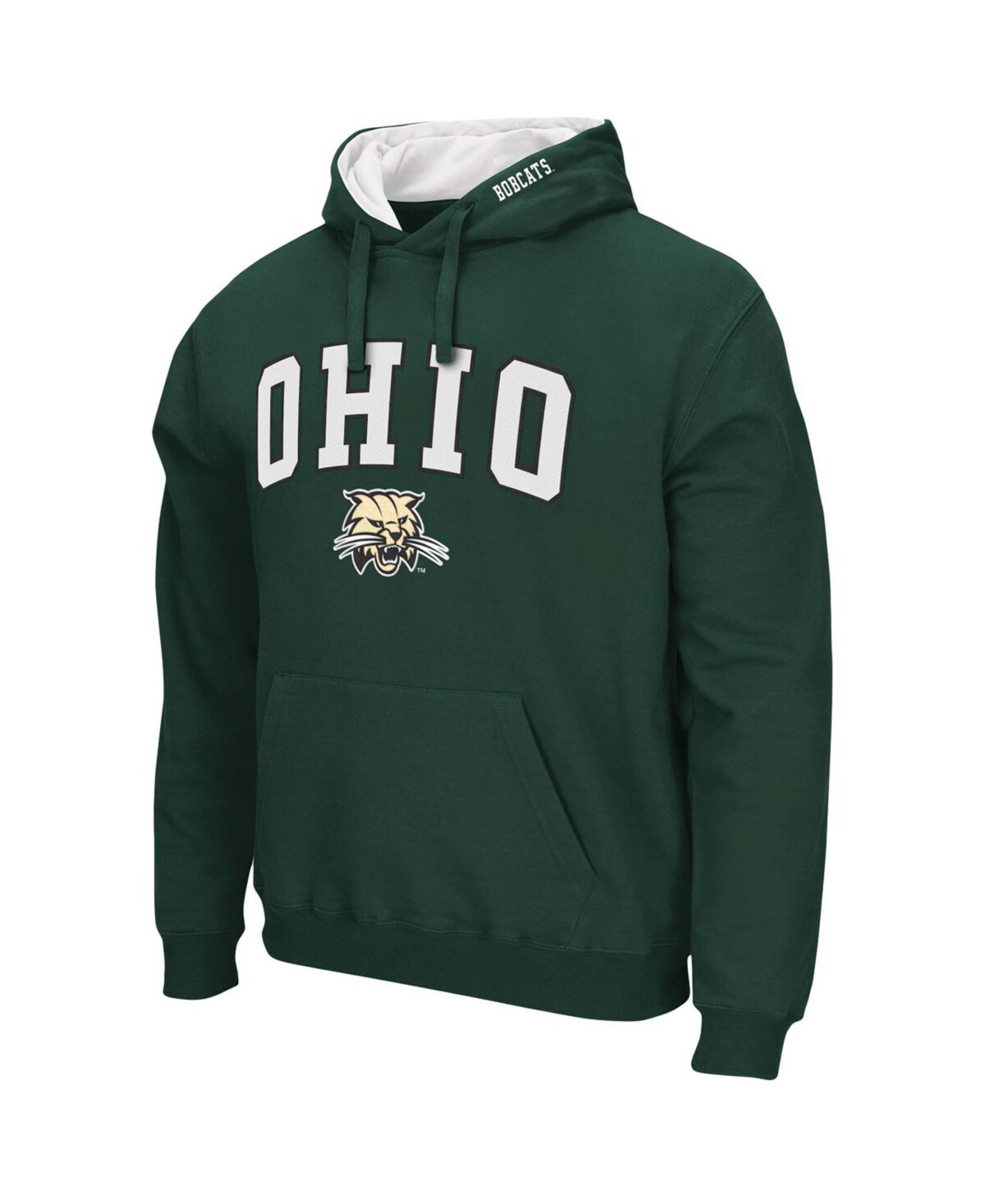 Colosseum Men's Charcoal Ohio Bobcats Arch And Logo Pullover Hoodie In Charcoal