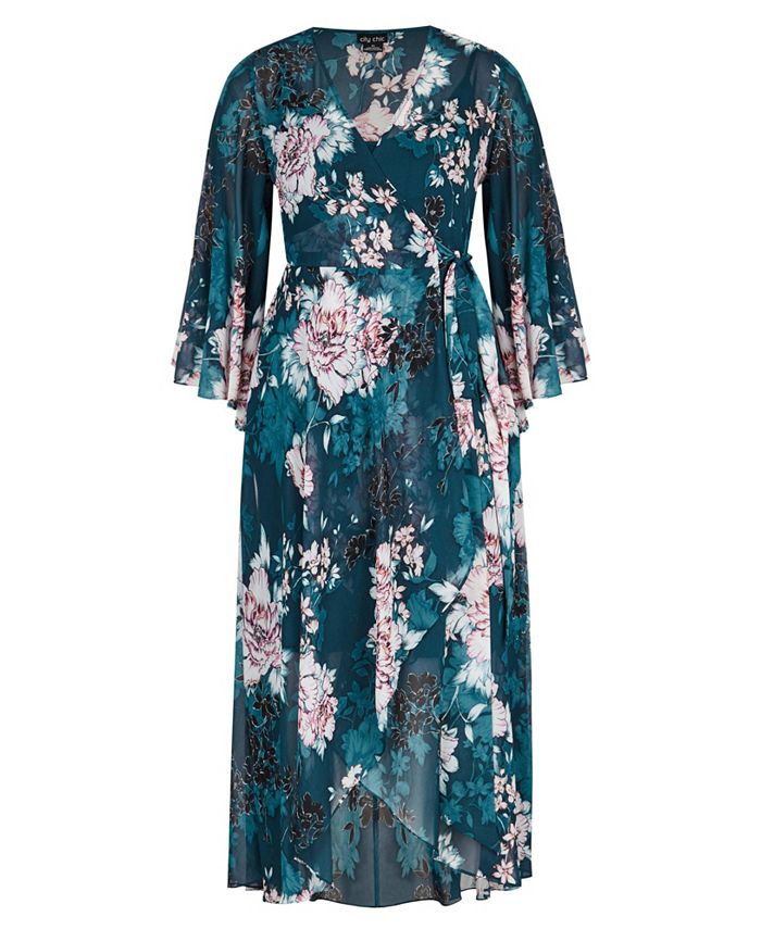 City chic jade bloom top dress