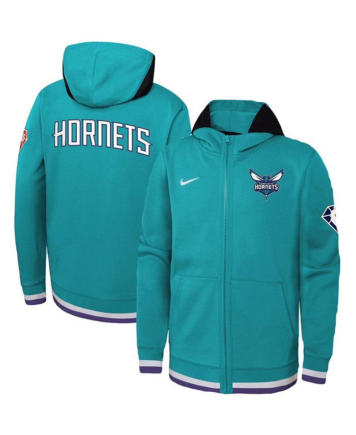 Nike Youth Boys Teal Hornets Logo Showtime Performance Full-Zip Hoodie -