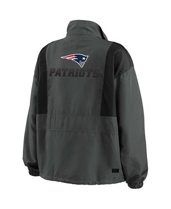 Women's WEAR by Erin Andrews Gray New England Patriots Full-Zip Hoodie