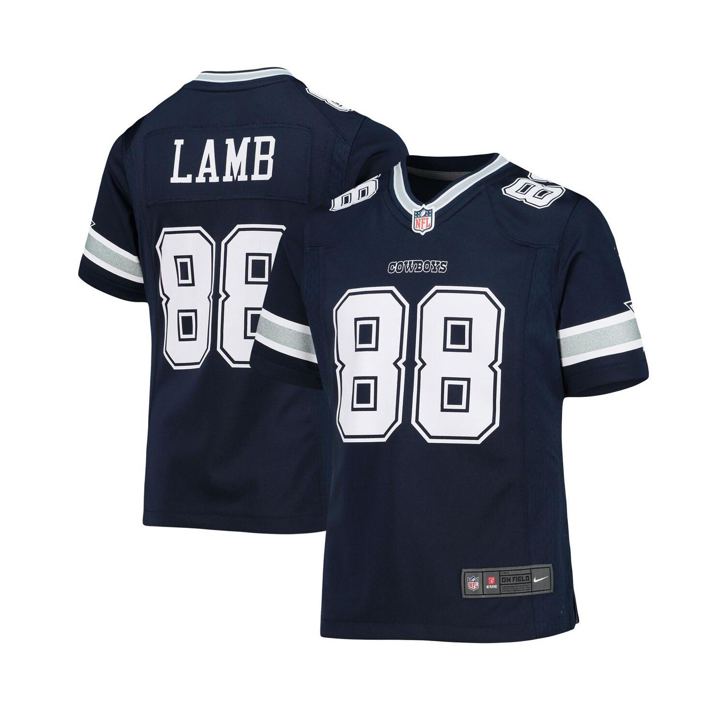 Big Kids Ceedee Lamb Navy Dallas Cowboys Game Jersey