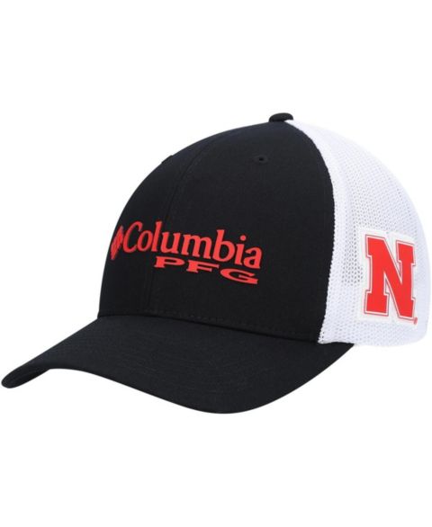 Мужская кепка Columbia Black Nebraska Huskers PFG Logo Snapback Hat