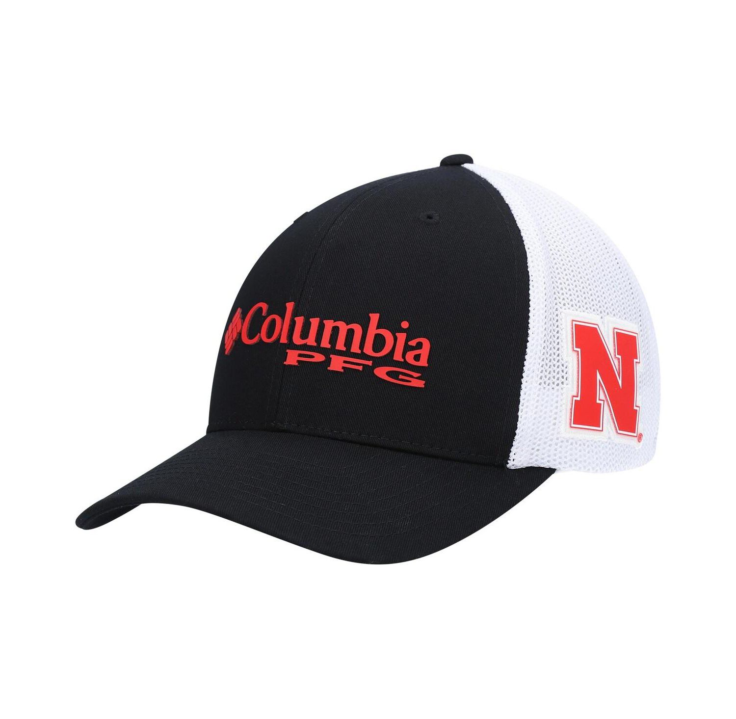 Men's Black Nebraska Huskers PFG Logo Snapback Hat
