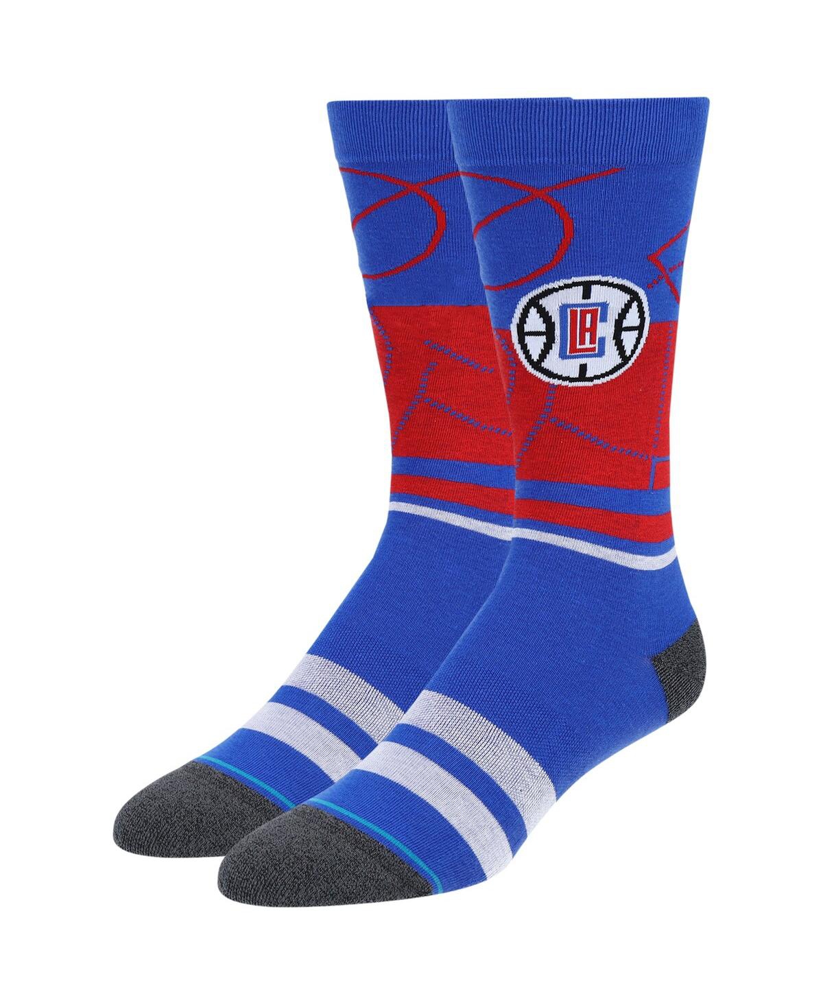 Stance Men's La Clippers Blue Cross Court Infiknit Crew Socks In Blue