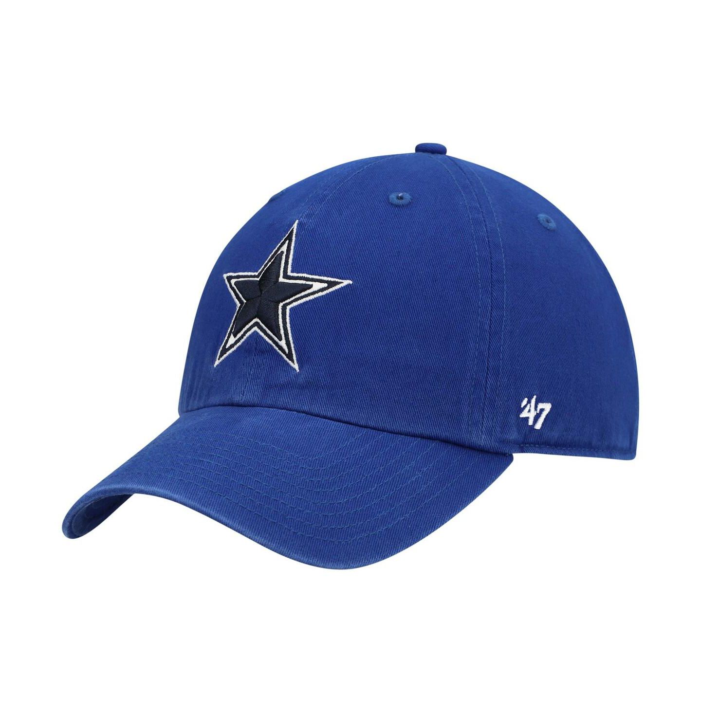 Мужская кепка '47 Brand Royal Dallas Cowboys Primary Clean Up Adjustable Hat — фото 1
