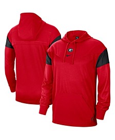 Men's Red Georgia Bulldogs Sideline Jersey Pullover Hoodie