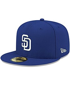 Men's Royal San Diego Padres Logo White 59FIFTY Fitted Hat