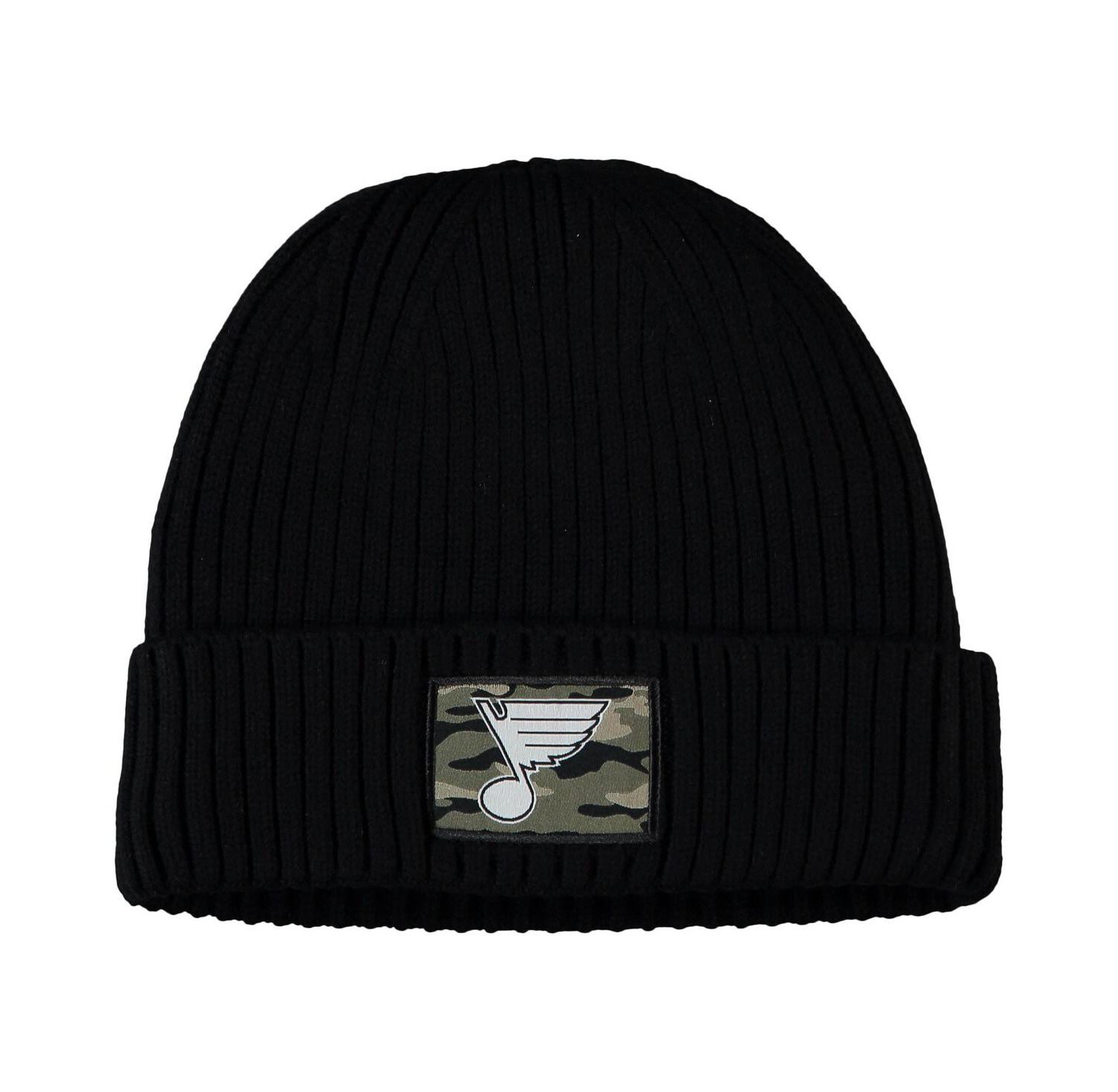Men's Black St. Louis Blues Military Appreciation Cuffed Knit Hat