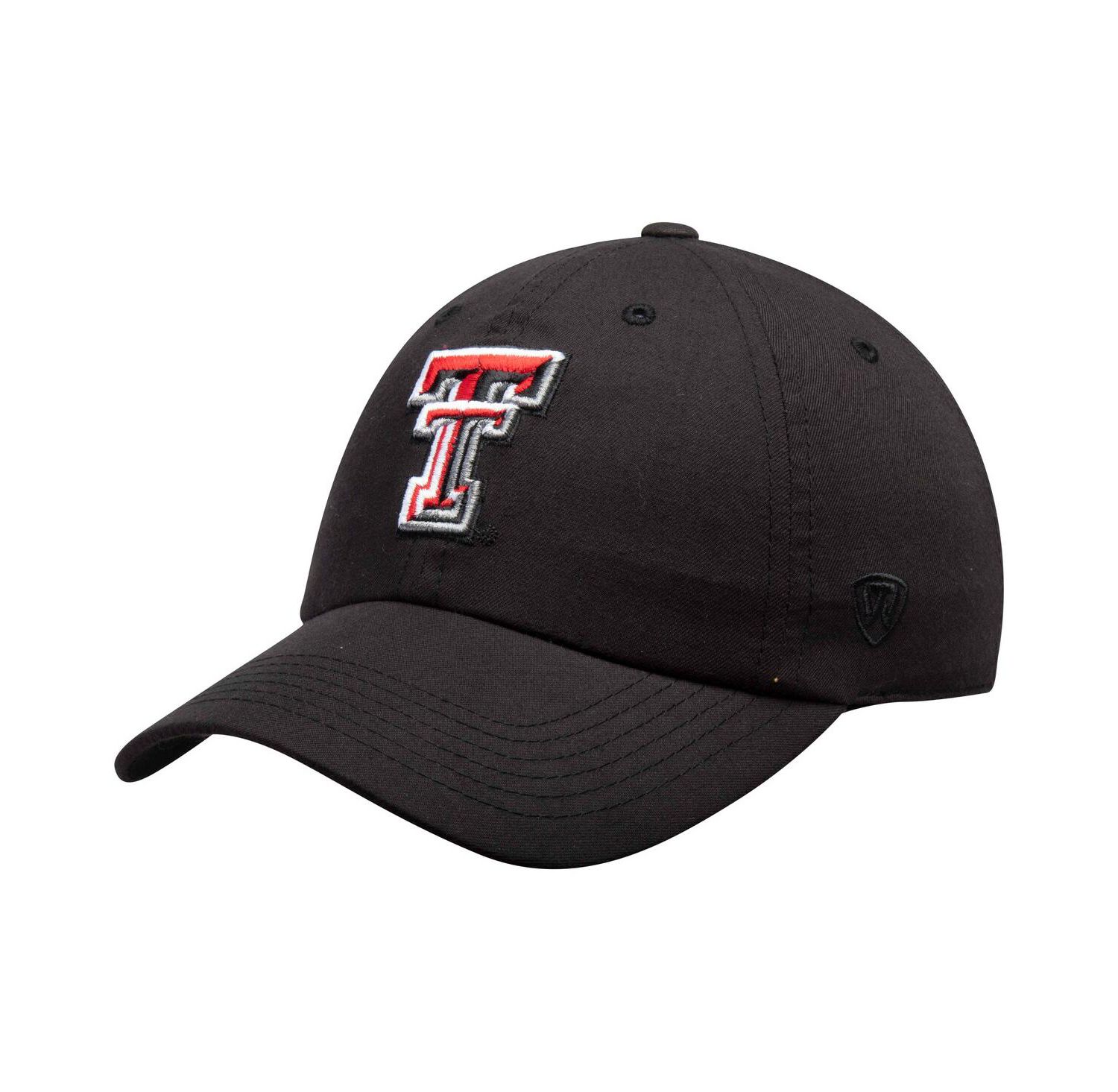 Men's Black Texas Tech Red Raiders Primary Logo Staple Adjustable Hat
