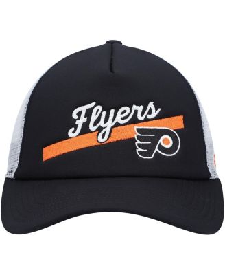 Women's Black, White Philadelphia Flyers Foam Trucker Snapback Hat