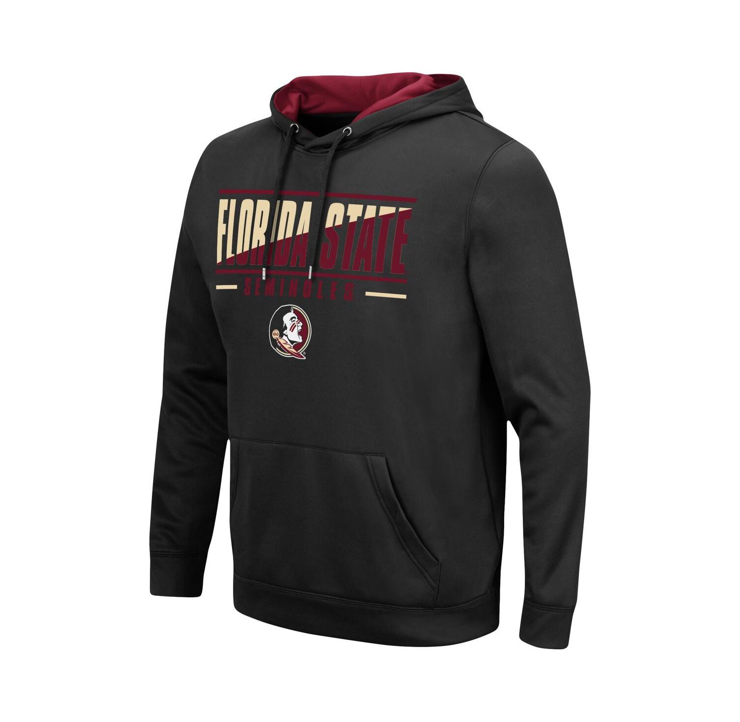 Men's Black Florida State Seminoles Slash Stack 2.0 Pullover Hoodie