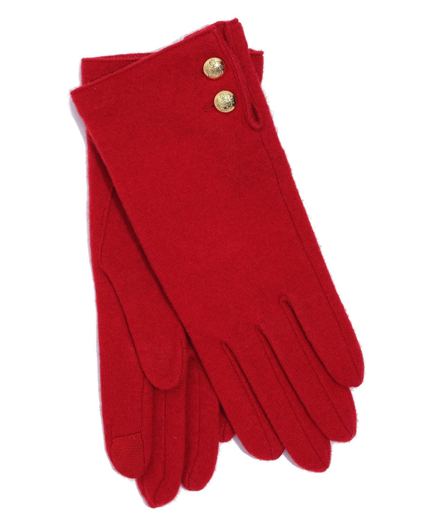 Two Button Cashmere Blend Touch Gloves