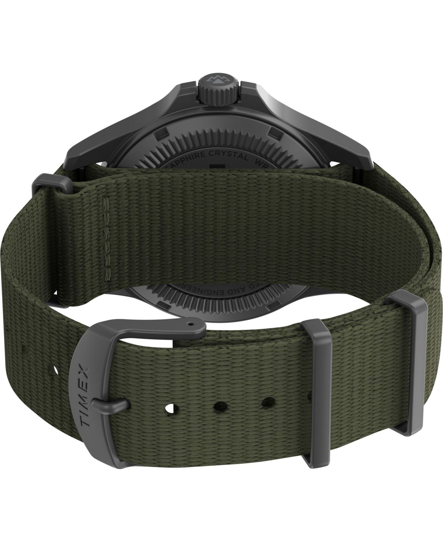 Мужские часы Timex Solar Green Fabric Strap Watch 41 mm — фото 4