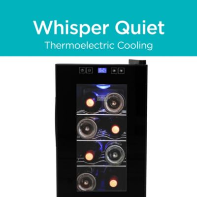 BLACK+DECKER LED Display 8-Bottle Single Zone Freestanding Wine Refrigerator