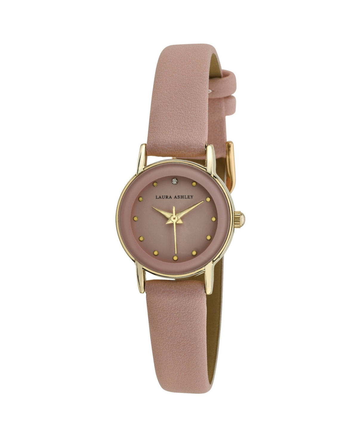 Women's Pink Faux Leather Strap Watch 24mm - Pink