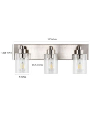 Irving 3-Light Seeded Modern Contemporary LED Vanity Light