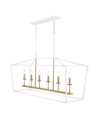 Pagoda Linear 6-Bulb Classic Traditional LED Pendant