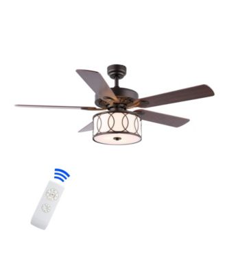 Circe 3-Light Transitional Glam Drum Shade LED Ceiling Fan with Remote