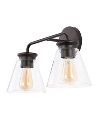 Kondo 2-Light Modern Farmhouse Iron LED Vanity