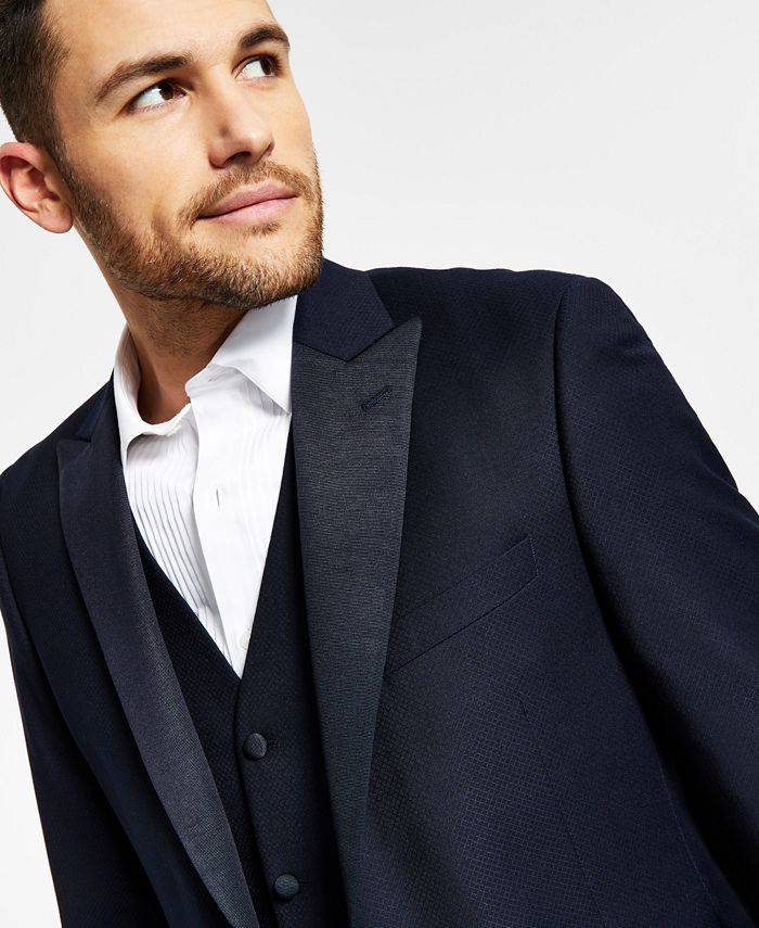 Men's Slim-Fit Navy Tuxedo Jacket, Created for Macy's