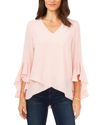 Vince Camuto - Petite Flutter-Sleeve Top