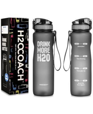 H2OCOACH - Drink More H20 Water Bottle, 36-oz.