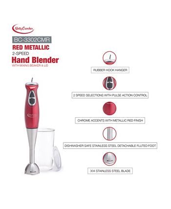 Betty Crocker Hand Blender 7 Speed, 250 Watt Electric Mixer With