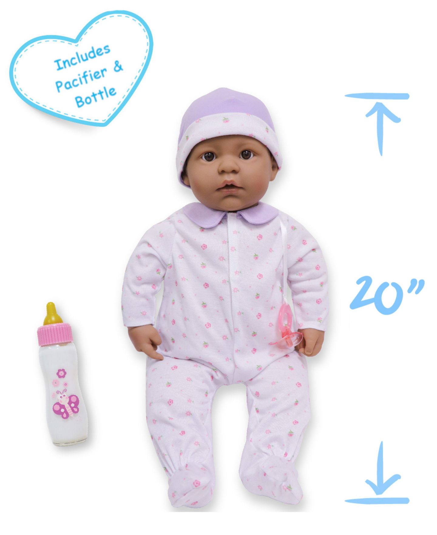 Детская кукла JC TOYS La Baby 20" Baby Doll with Soft Body and Vinyl Head, Ages 2+ — фото 2
