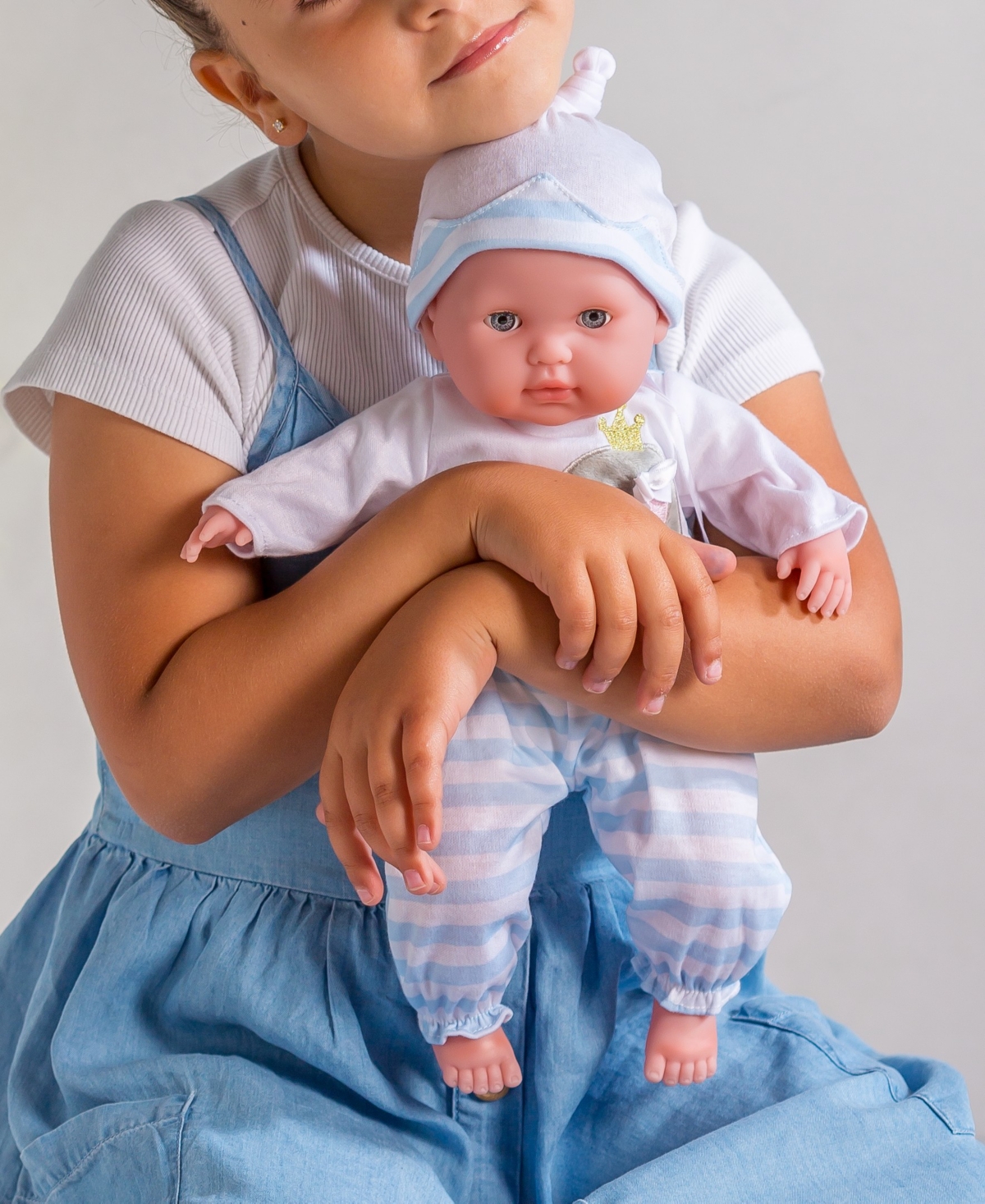 JC TOYS BERENGUER BOUTIQUE 15" SOFT BODY BABY DOLL BLUE OUTFIT 