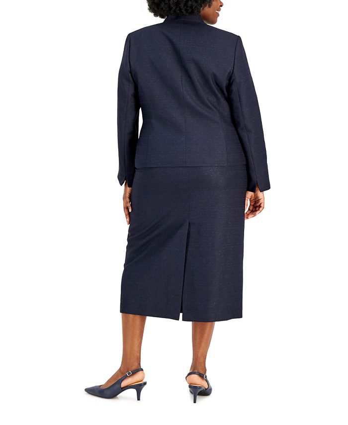 Le Suit Plus Size One-Button Midi Skirt Suit & Reviews - Wear to Work ...