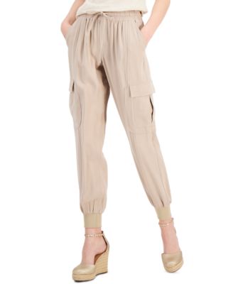 Tan/Beige Joggers Petite Pants - Macy's