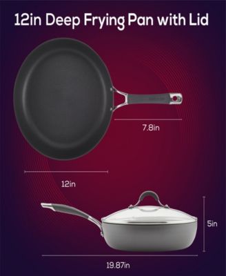 Radiance Hard-Anodized Nonstick 12" Covered Deep Skillet