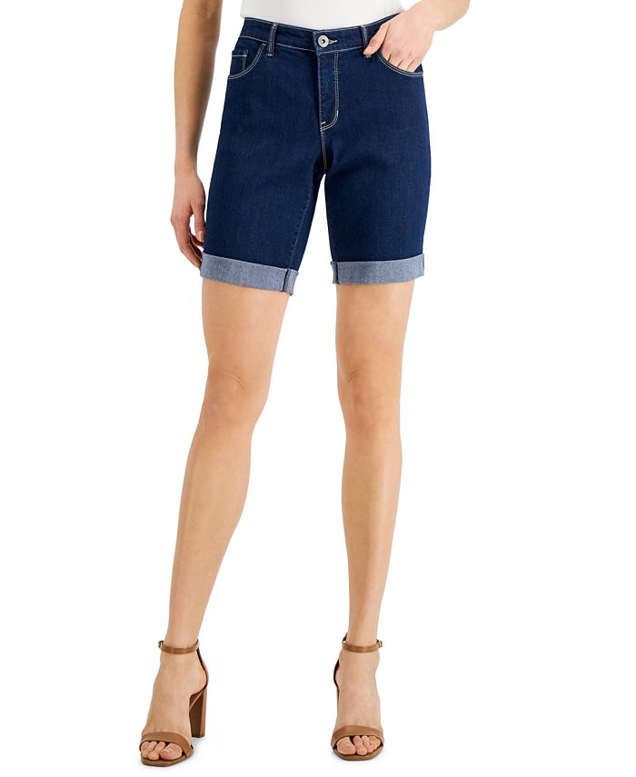 Style & Co Women's Cuffed Denim Bermuda Shorts, Created for Macy's - Macy's