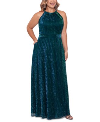 Betsy & Adam Plus Size Textured Gown - Macy's