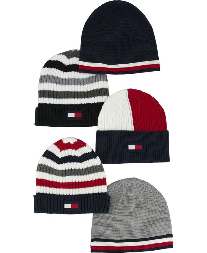 Tommy Hilfiger Men's Cold Weather Color-Blocked Knit Hat & Reviews ...
