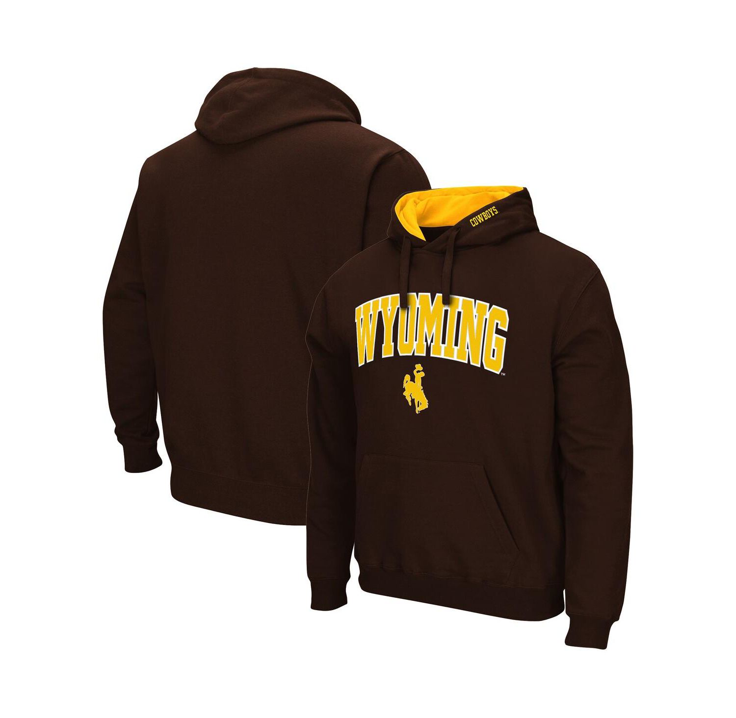 Men's Wyoming Cowboys Arch and Logo Pullover Hoodie