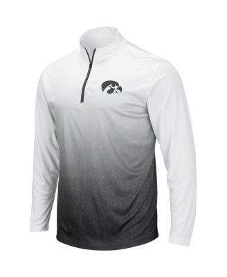 Men's Gray Iowa Hawkeyes Magic Team Logo Quarter-Zip Jacket