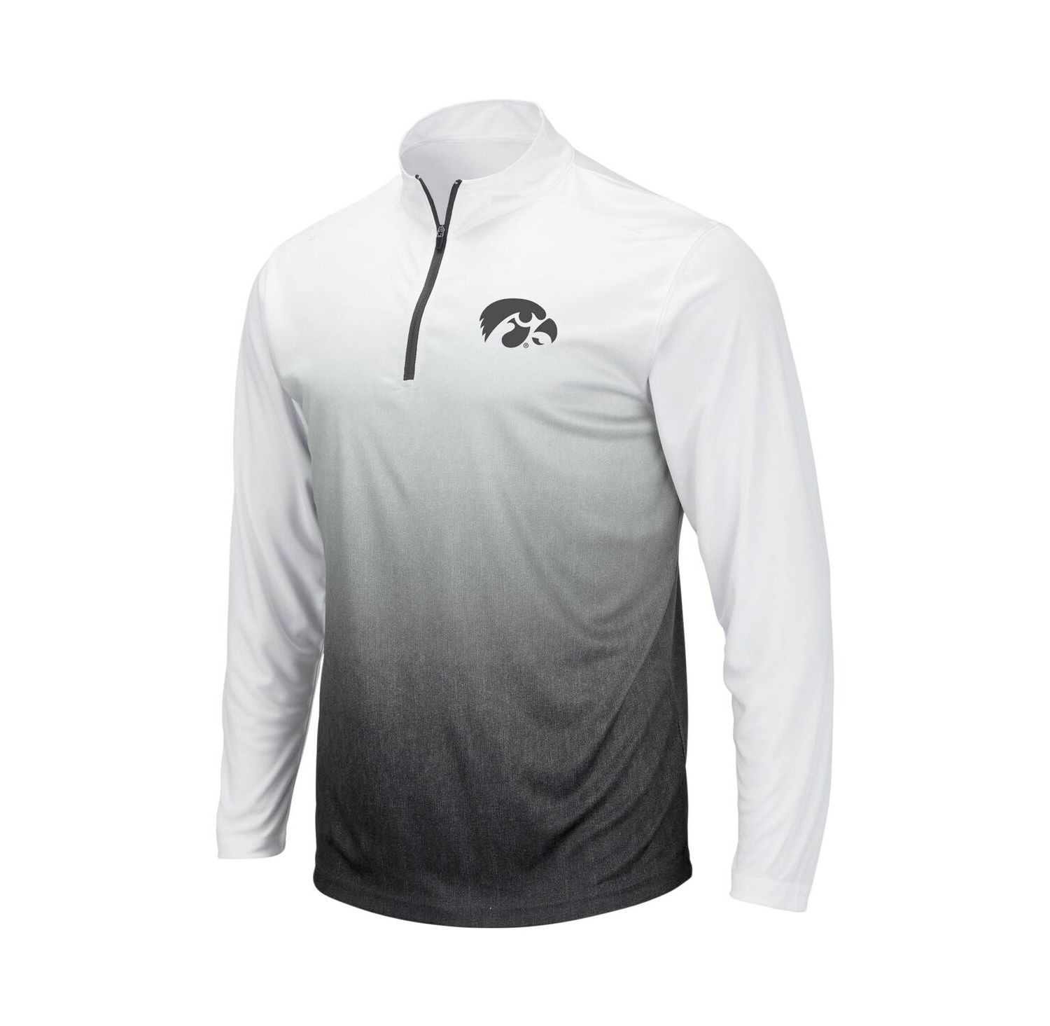 Men's Gray Iowa Hawkeyes Magic Team Logo Quarter-Zip Jacket