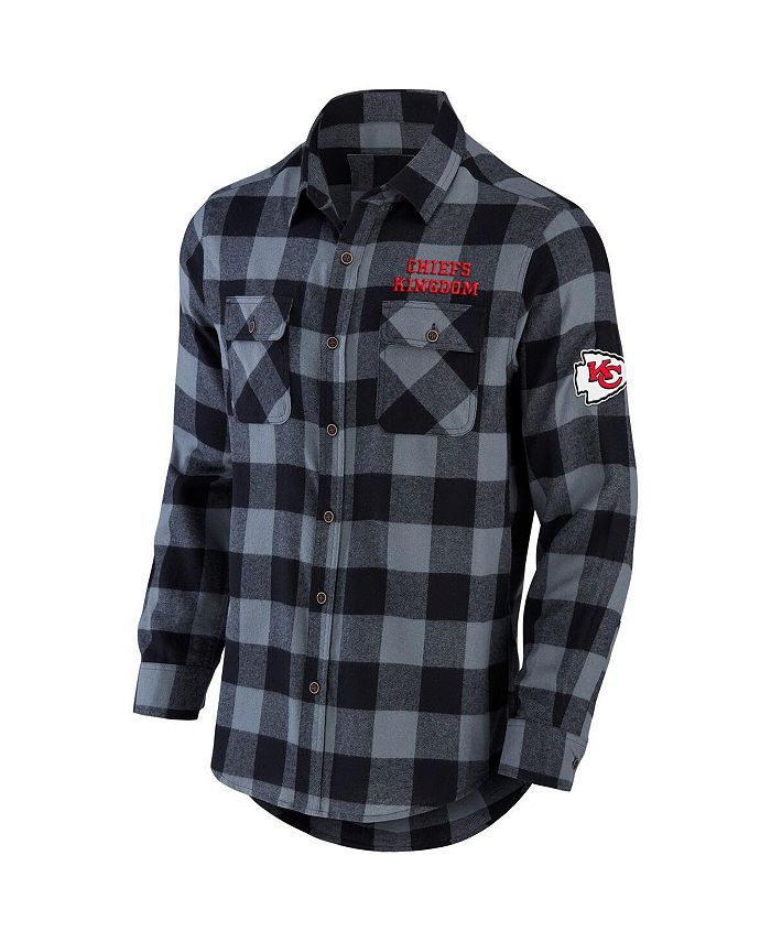 Fanatics Mens Nfl X Darius Rucker Collection By Black Kansas City Chiefs Flannel Long Sleeve 