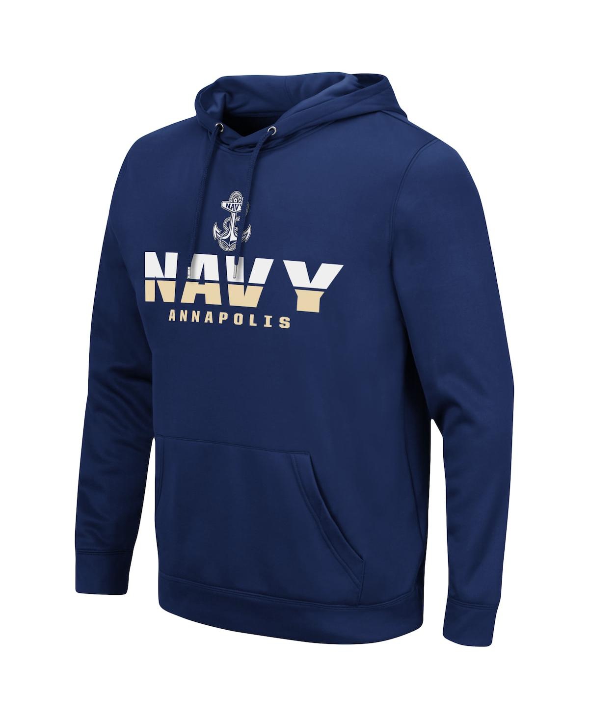 Colosseum Men's Navy Navy Midshipmen Lantern Pullover Hoodie In Navy