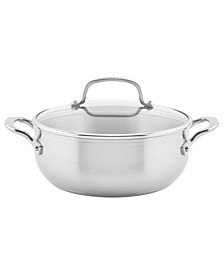Brushed Stainless Steel 4-Qt. Casserole with Lid