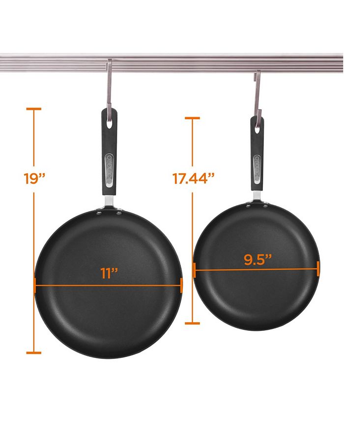 OTHELLO 2-Piece Aluminum Induction Frying Pans Nonstick Set, 9.5 and 11  Set CH-GAP2 - The Home Depot