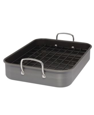 Hard-Anodized Non-Stick 12" x 16" Roaster & Dual-Height Rack