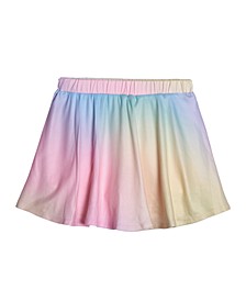 Little Girls Rainbow All-Over Print Scooter Skirt
